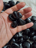 Black Obsidian Tumbled,  20mm