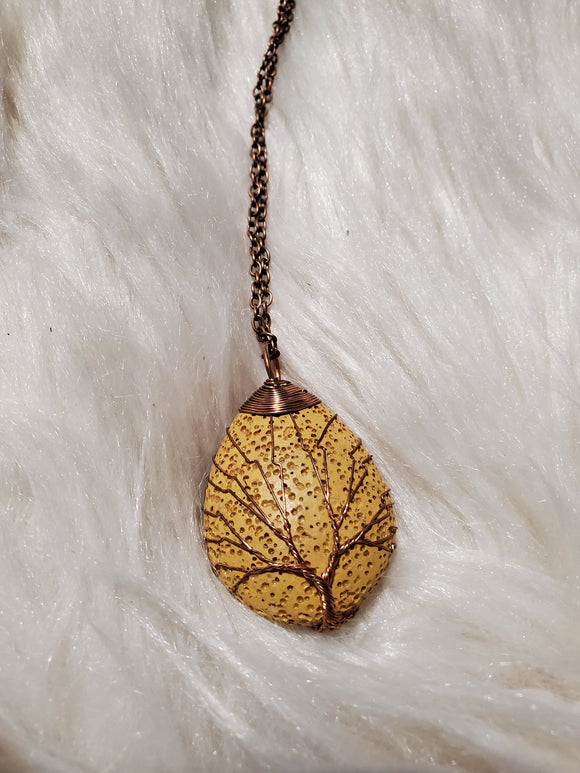 Tree of Life, Lava Necklace